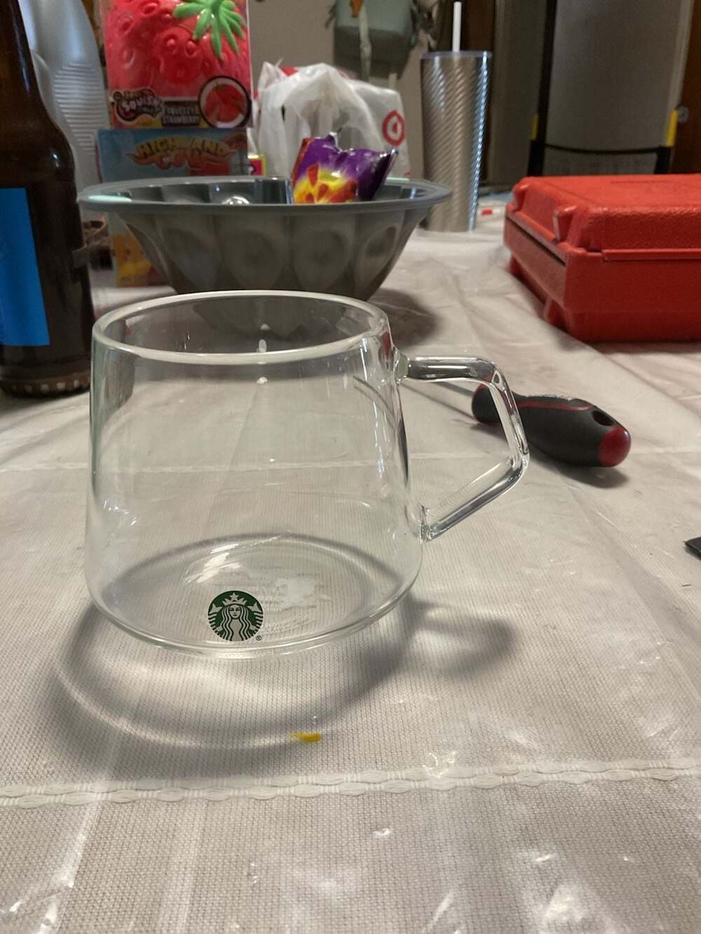 Starbucks 2023 16 oz Clear Glass Core Coffee Mug